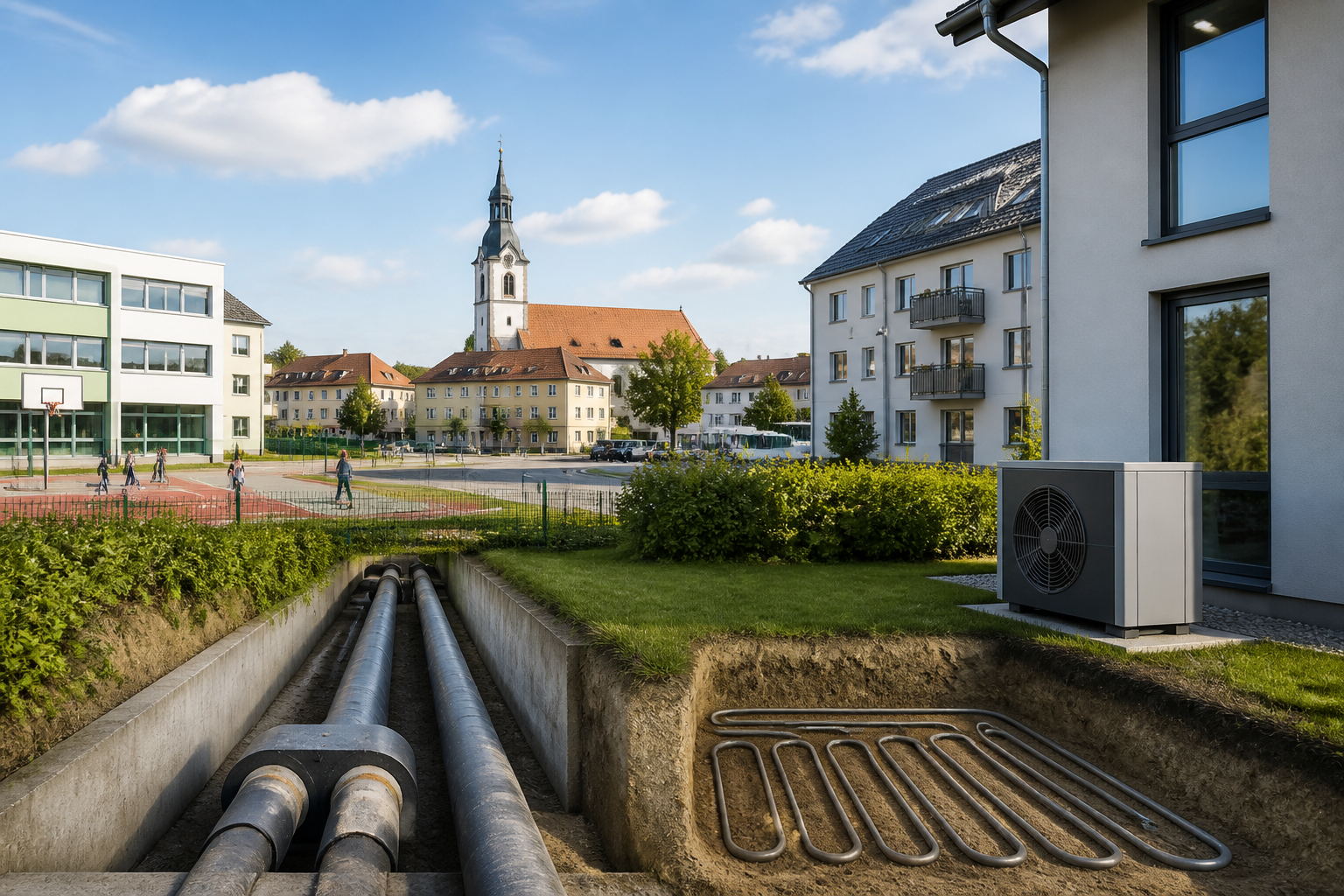 Kommunale Entscheidung zwischen Nahwärme und Wärmepumpe in Brandenburg