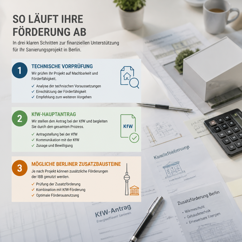 Schematische Darstellung der Förderreihenfolge für Wärmepumpen in Berlin