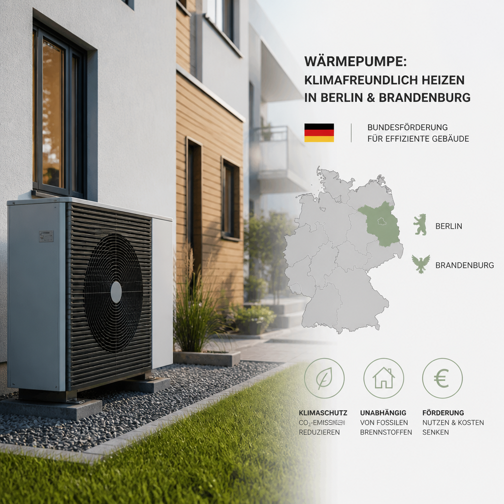 Übersicht zu Fördermöglichkeiten für Wärmepumpen in Deutschland, Berlin und Brandenburg