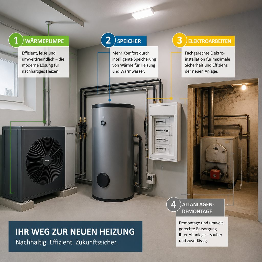 Schematische Darstellung von förderfähigen und nicht förderfähigen Kosten bei einer Wärmepumpe